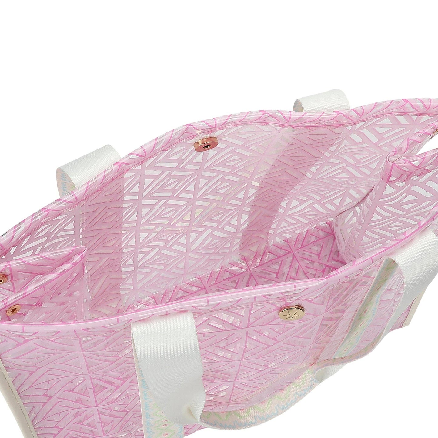 PINK TILE VINYL TOTE