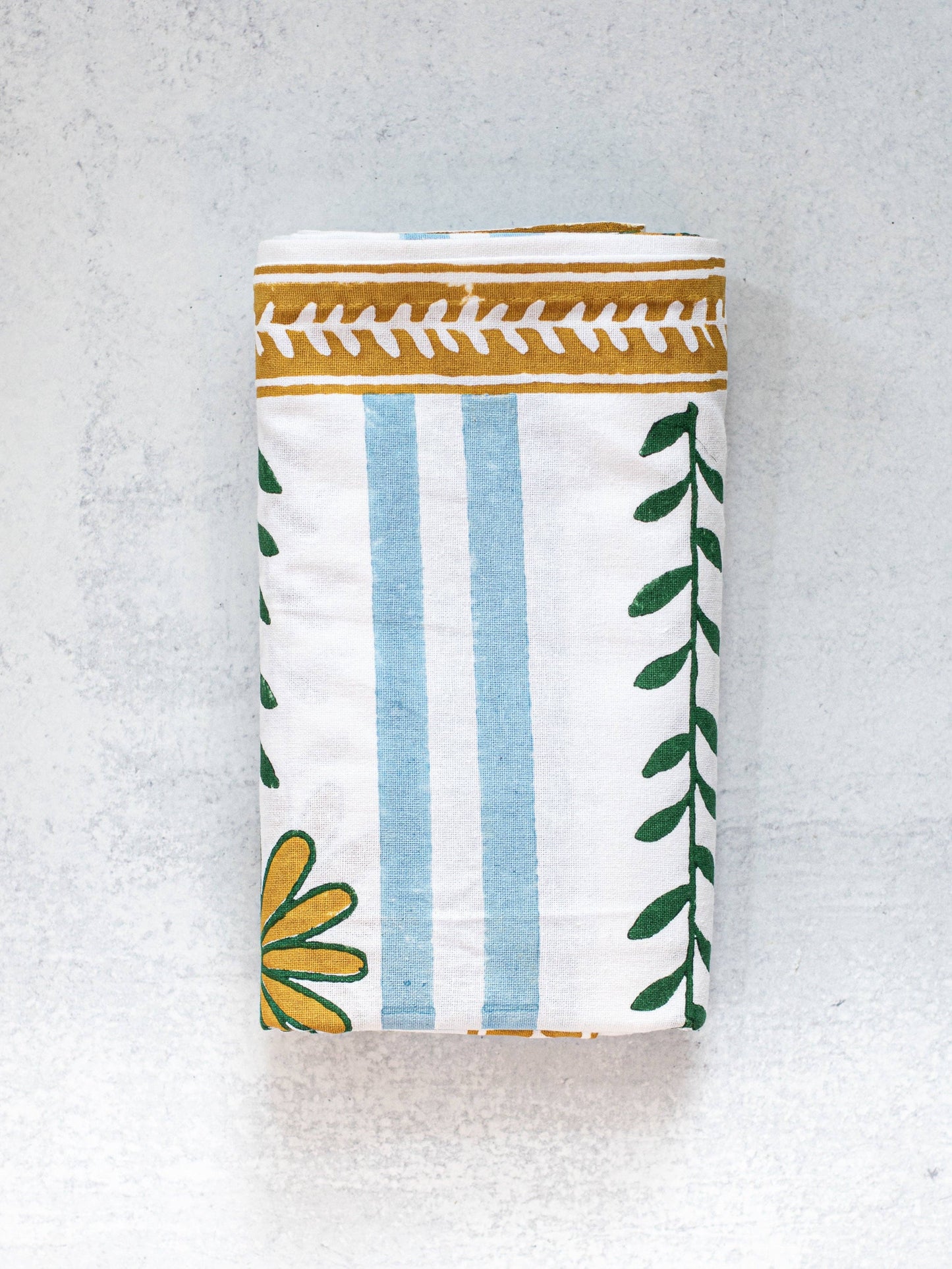 Table Throw - The Elle, Evergreen & Mustard
