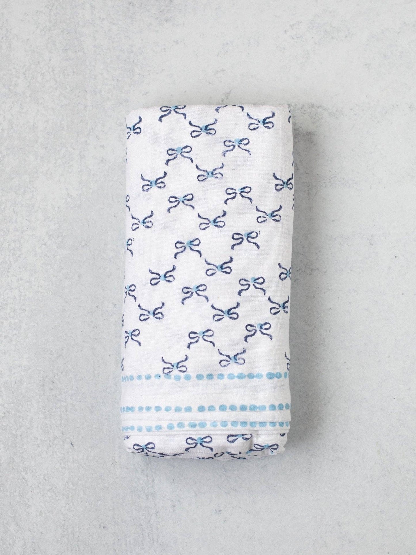 Table Throw - Bow, Navy & Uniform Blue