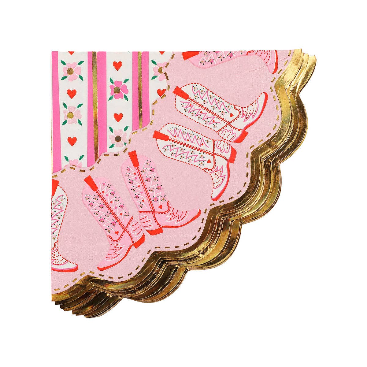 Boot Scoot Blooms Diecut Dessert Napkins (20 ct)