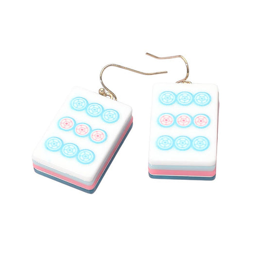 Mahjong Tile Drop Earrings