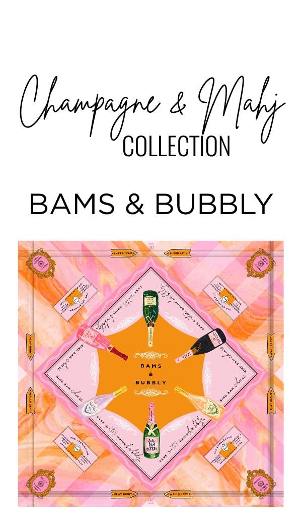 Bams & Bubbly Mahjong Mat | The Champagne & Mahj Travel Size