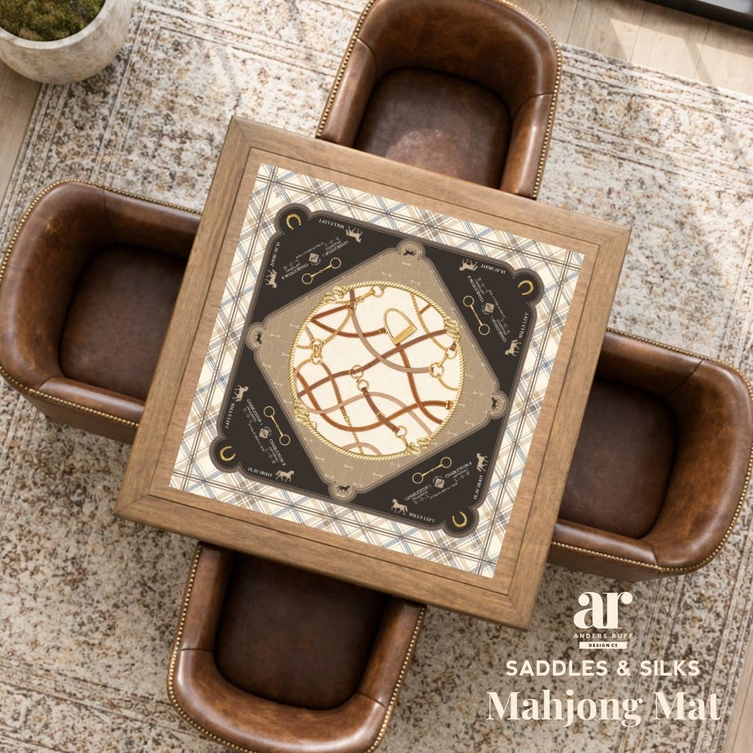 Anders Ruff Saddles & Silk Mahjong Mat | Equestrian