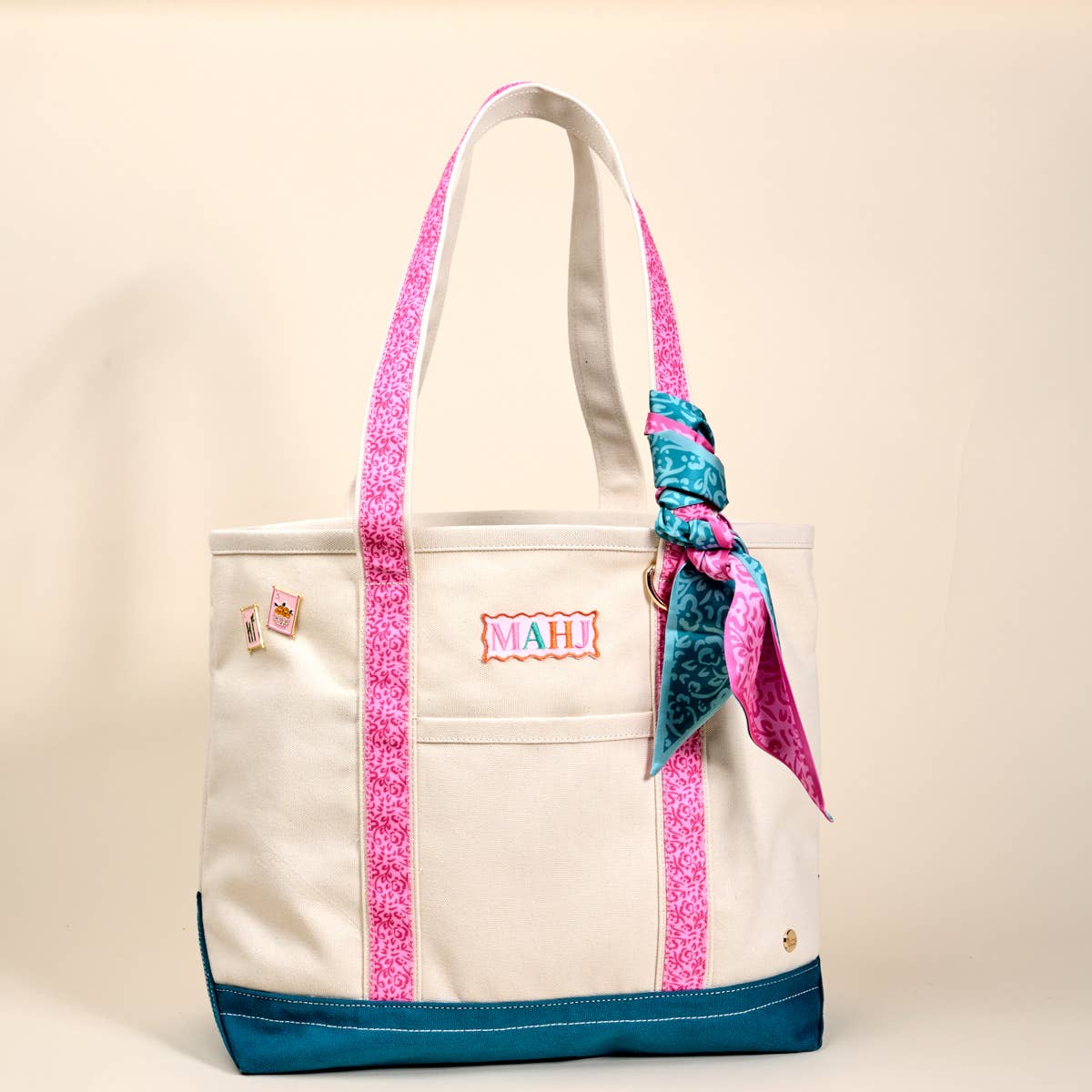 The Darling Canvas Tote Bag–It's Mahj Time
