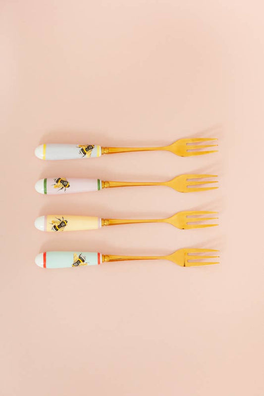 Yvonne Ellen Bees Cake Forks (Set of 4)