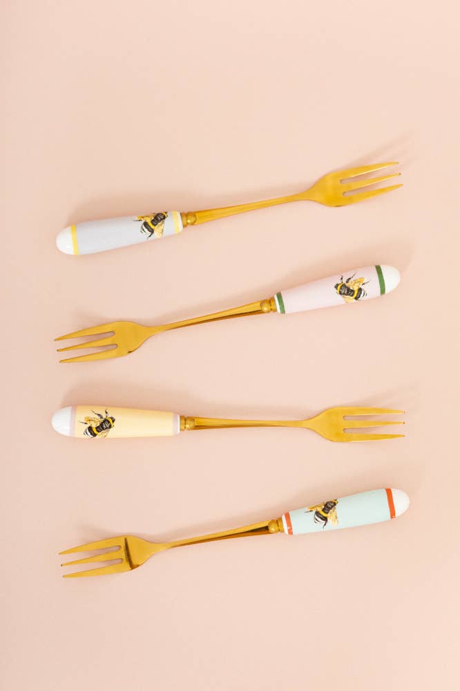 Yvonne Ellen Bees Cake Forks (Set of 4)