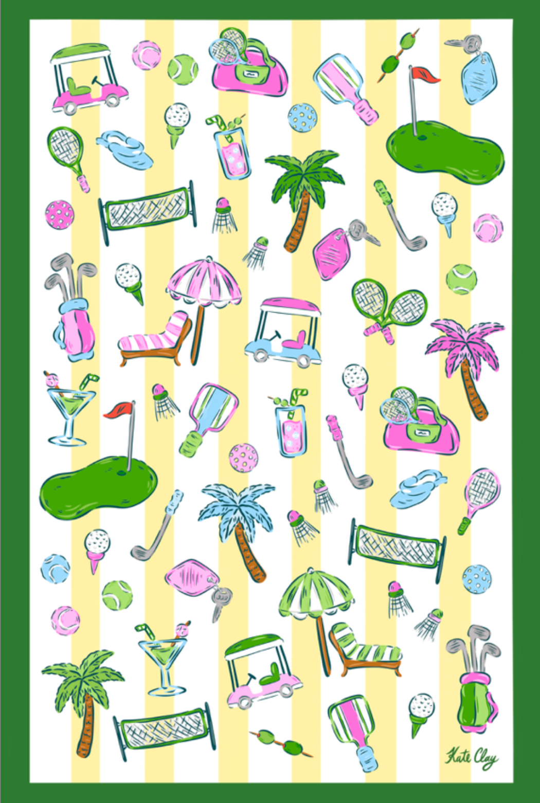 Country Club Double-Sided Tea Towel