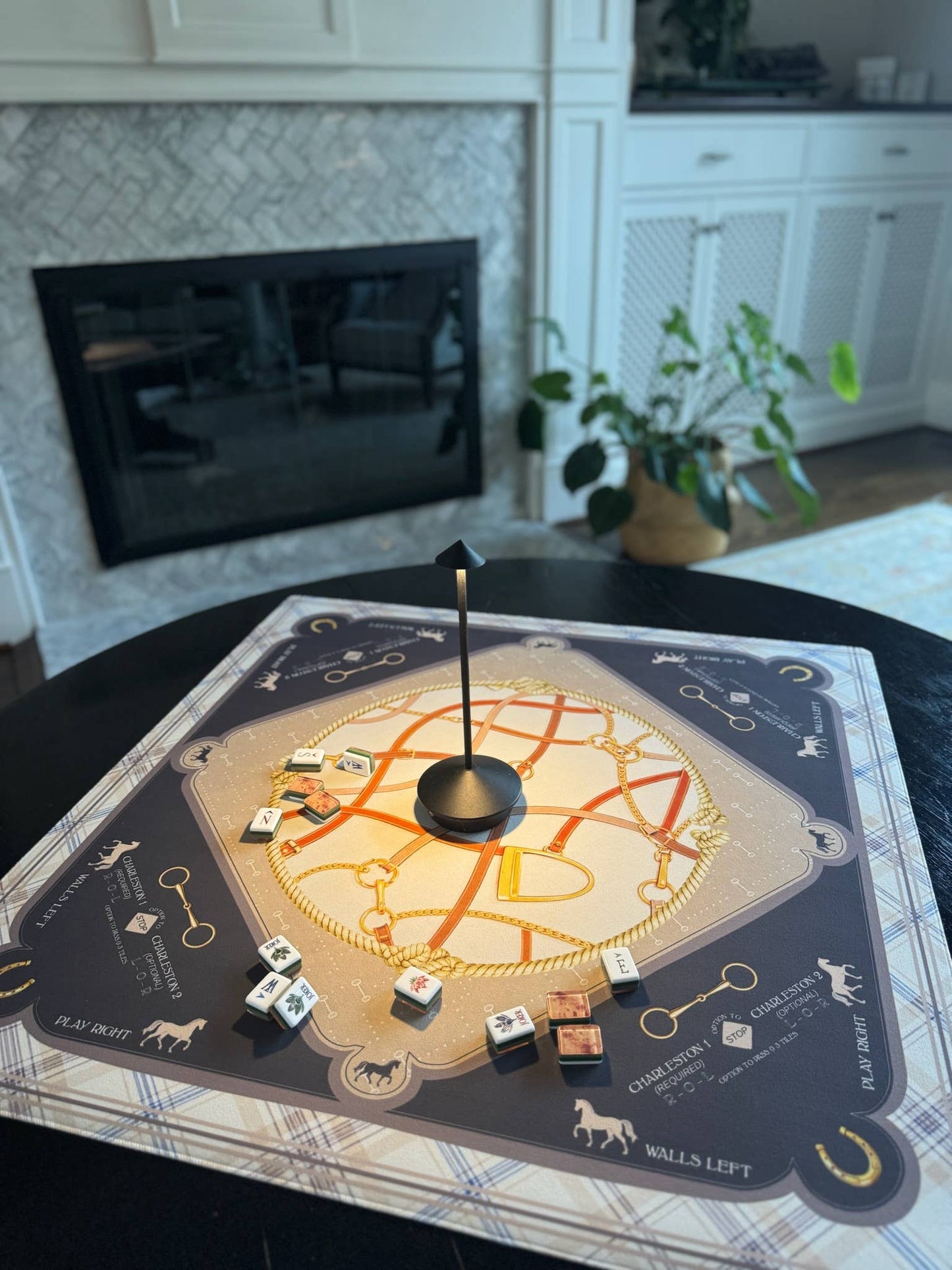 Saddles & Silk Mahjong Mat | The Equestrian