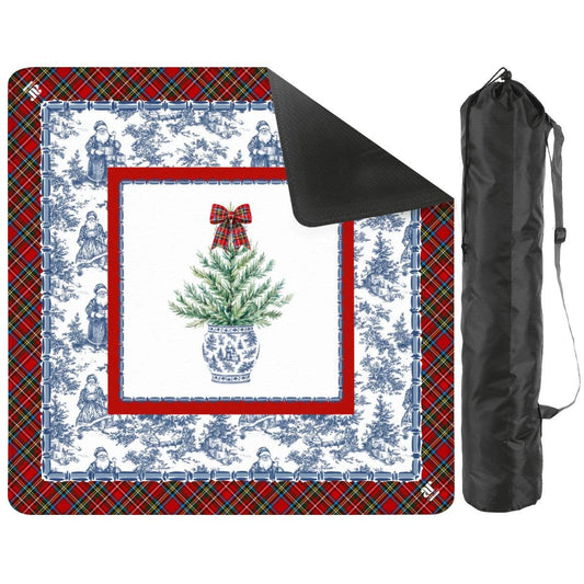 Anders Ruff Tartan Toile Noël Mahjong Mat | Holiday Christmas