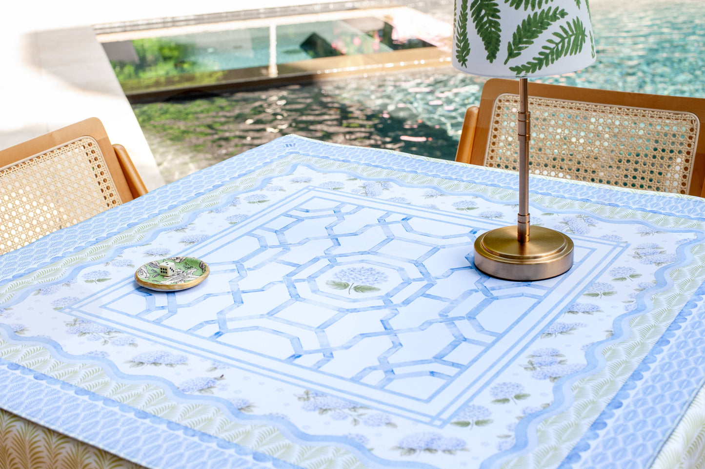 Anders Ruff Hamptons Hydrangea Mahjong Mat