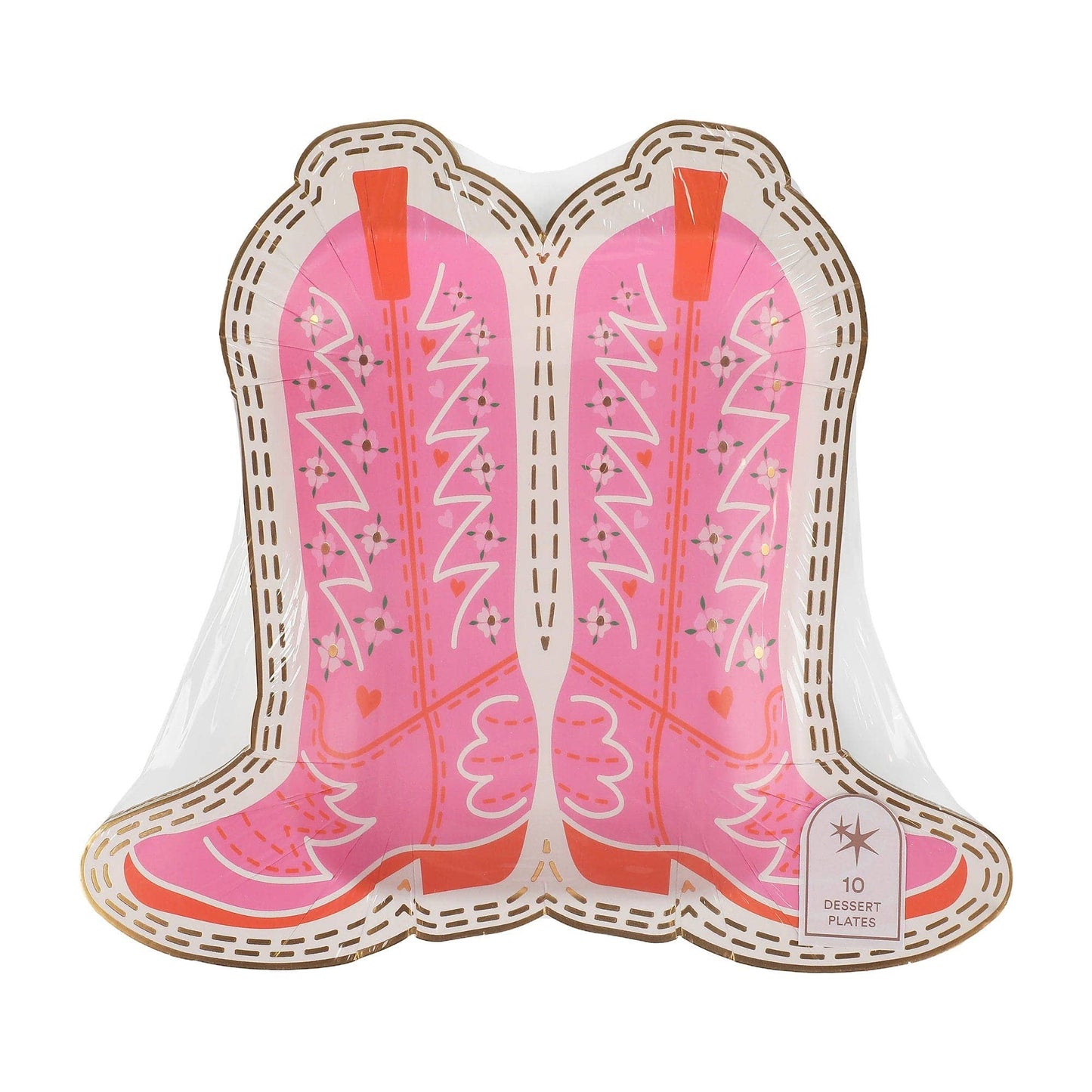 Boot Scoot Blooms Cowboy Boot Dessert Plates (10 ct)
