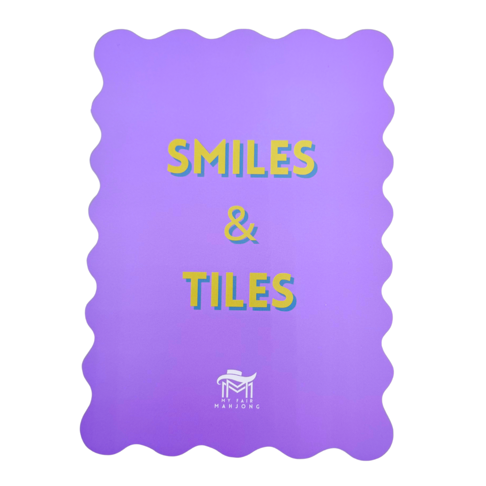 MAHJONG SHUFFLE CARD  |  Scalloped Edges & Bright Colors