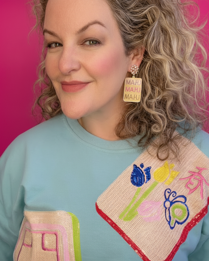 Mahjong Earrings - MAHJ, MAHJ, MAHJ