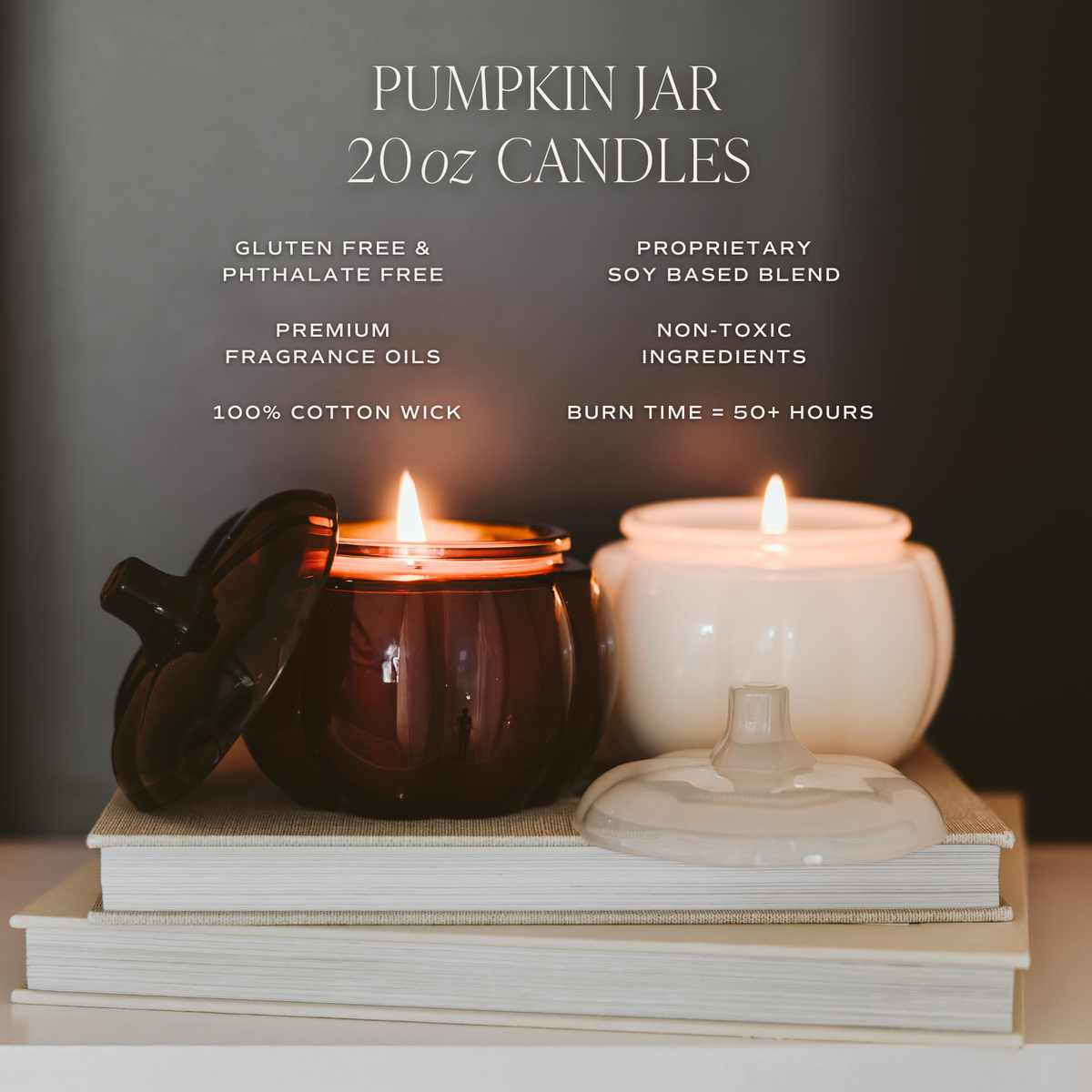 Sweet Water Decor - Hello Fall Soy Candle, 20 oz Pumpkin Jar - Fall Decor