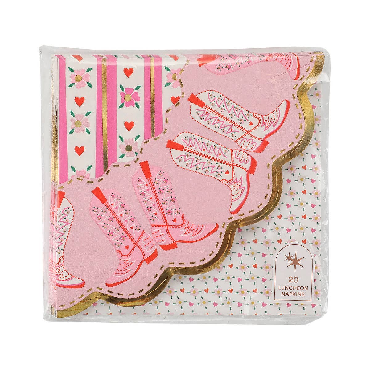 Boot Scoot Blooms Diecut Dessert Napkins (20 ct)