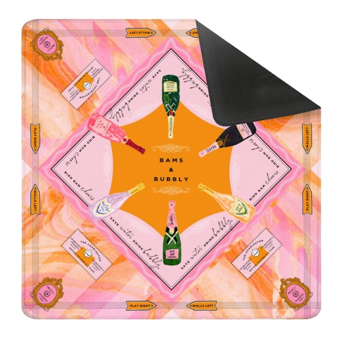 Bams & Bubbly Mahjong Mat | The Champagne & Mahj Travel Size