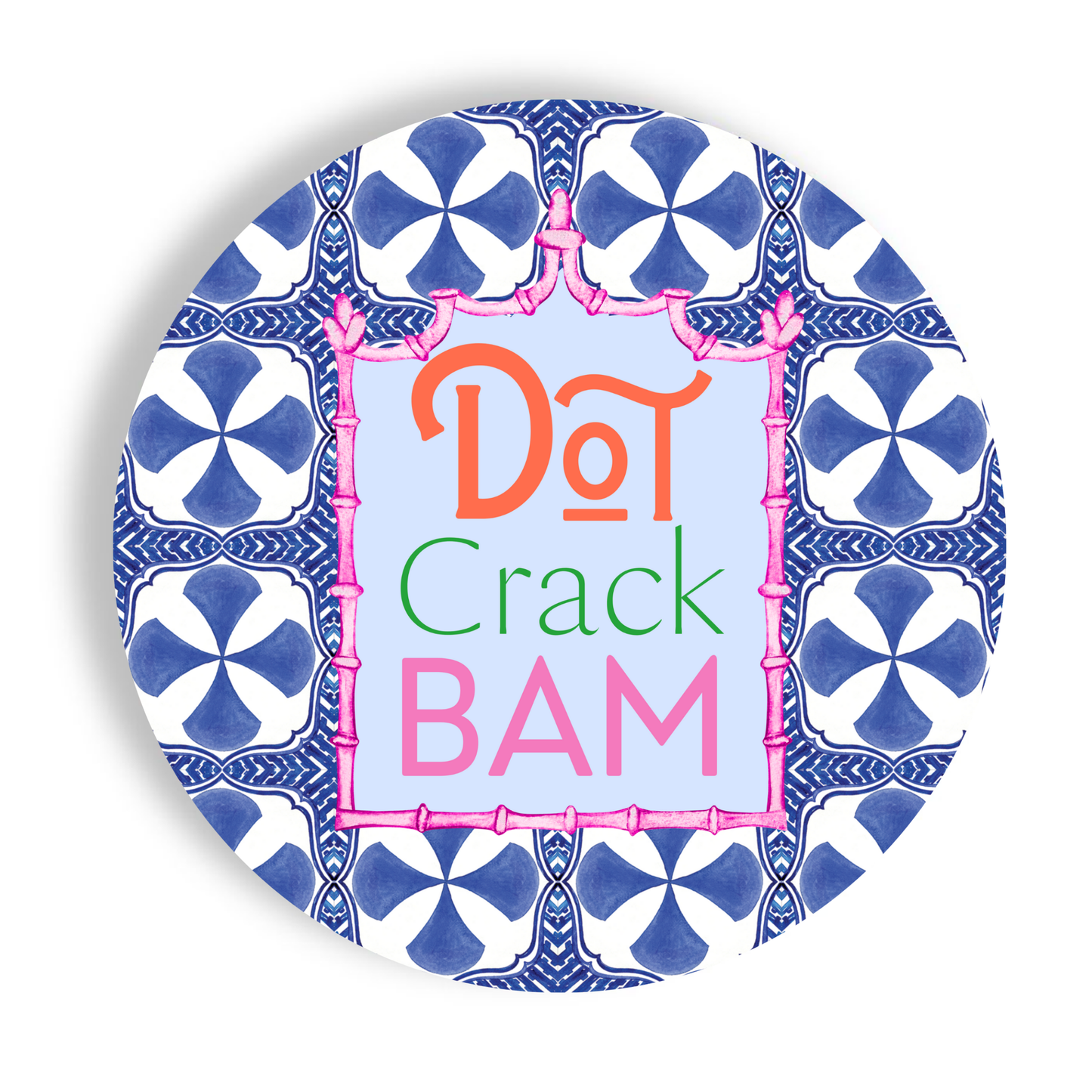 Mahjong Blue Tiles 24ct 7" Paper Plates– Appetizer/Dessert