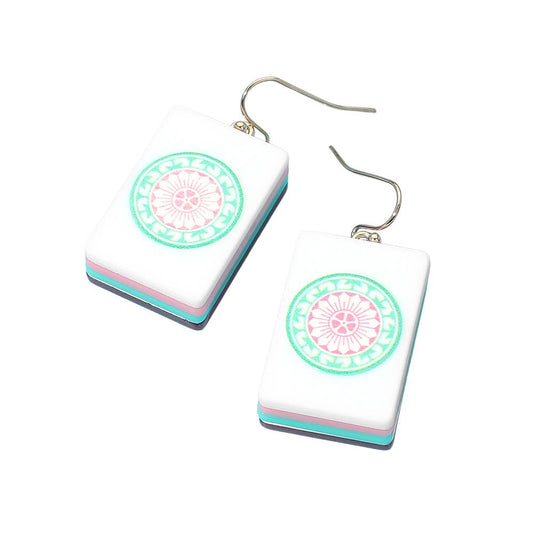 Mahjong Tile Drop Earrings