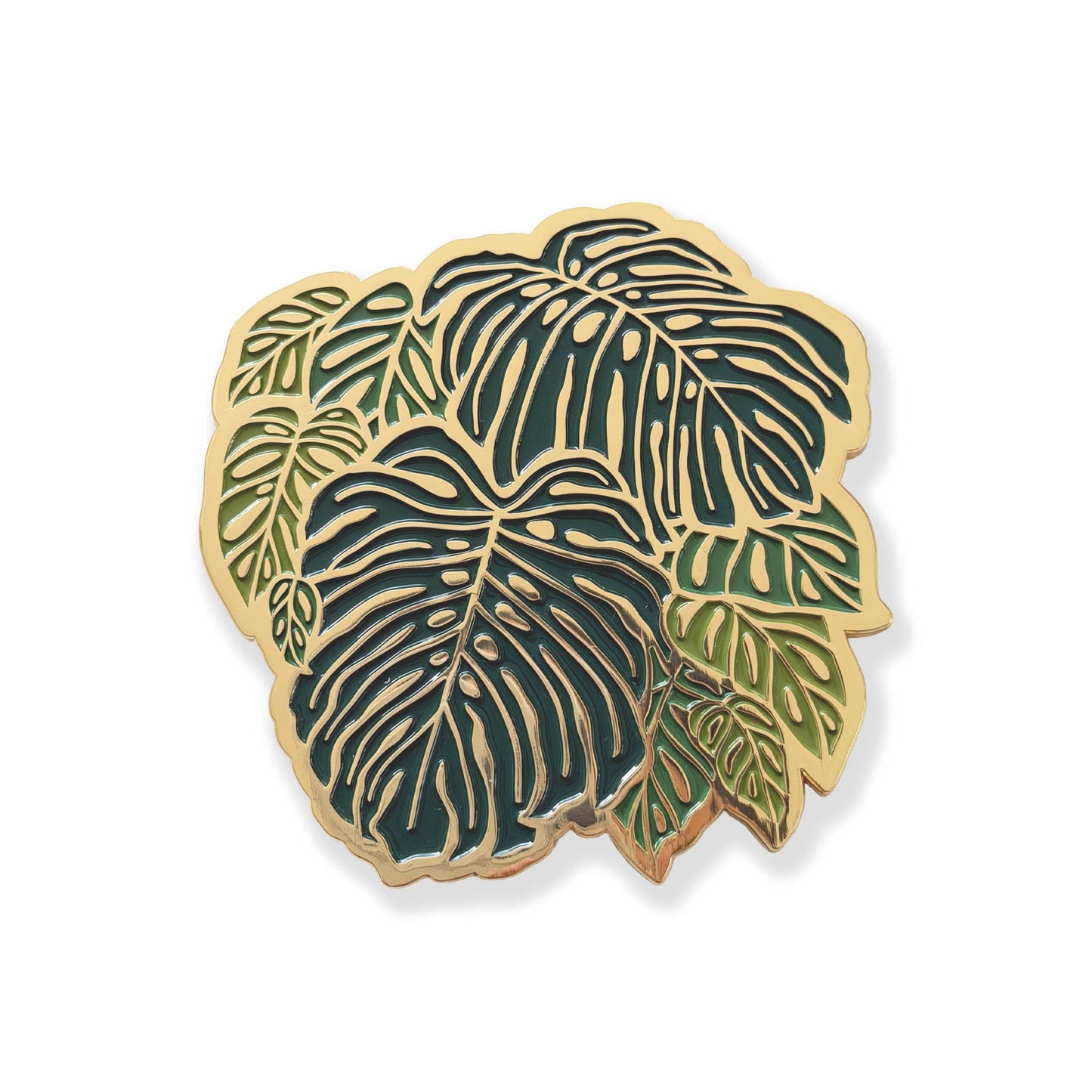 Monstera Tropical Gold Drink Coasters | Summer Garden Party