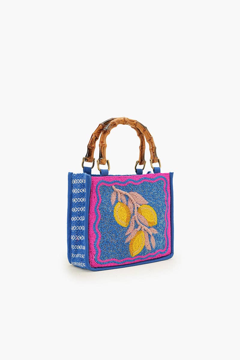 Limoncello Dream Hand-Beaded Mini Tote