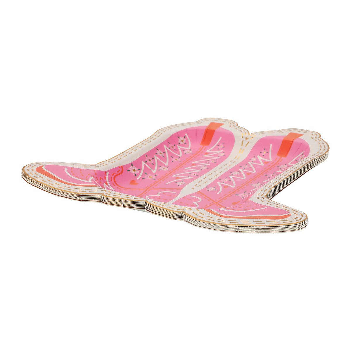Boot Scoot Blooms Cowboy Boot Dessert Plates (10 ct)