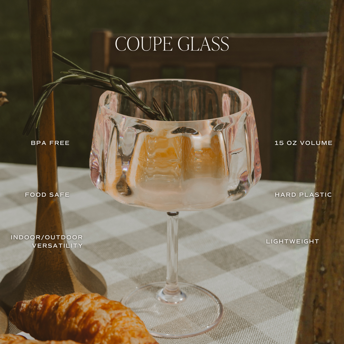 Sweet Water Decor - Outdoor Plastic Coupe Drinkware - Home Decor