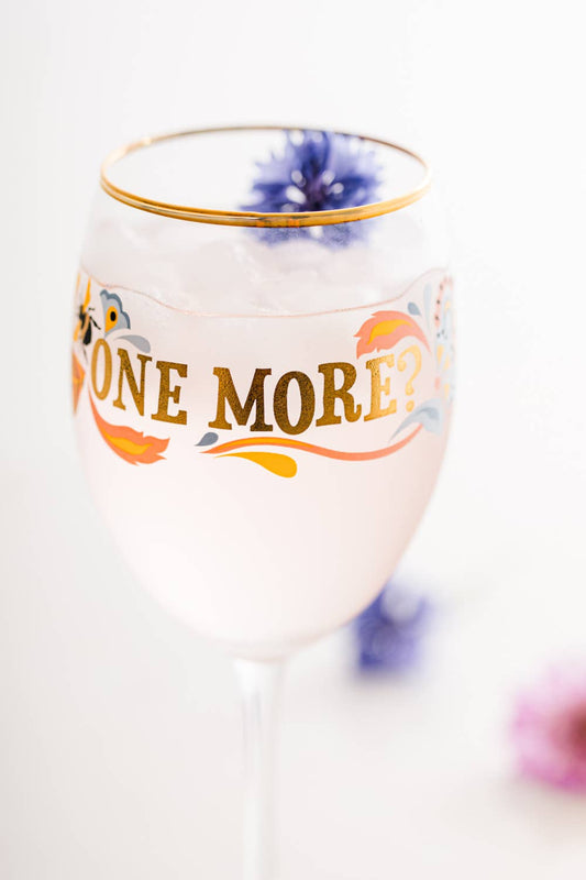 Yvonne Ellen Slogan Wine Glass