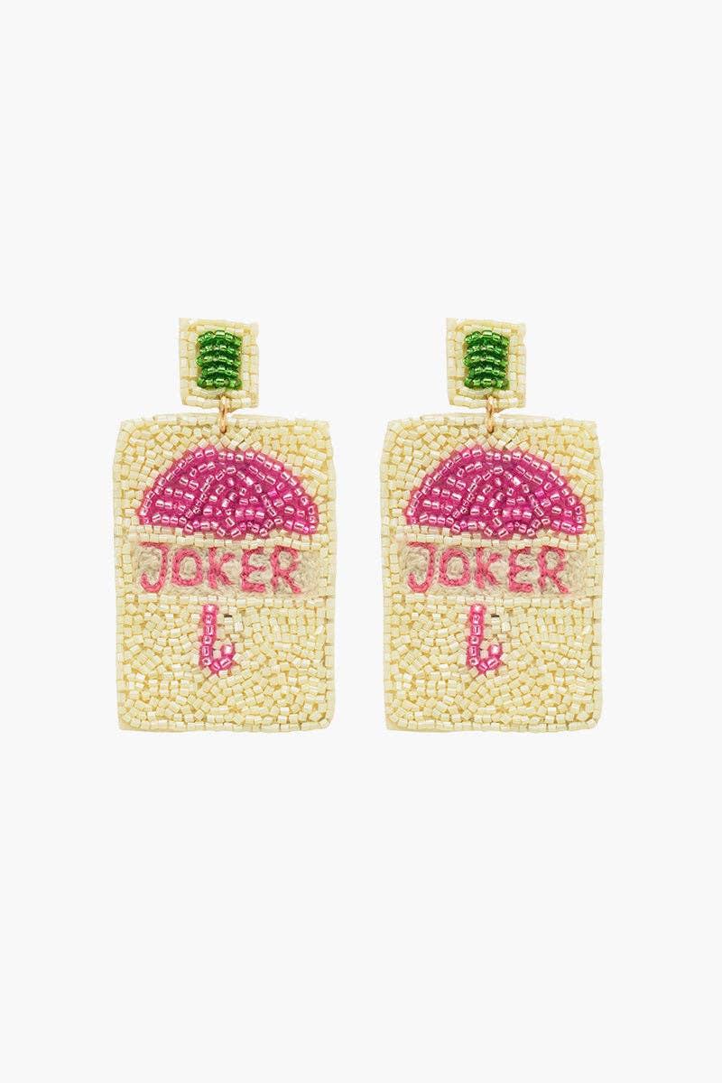 Mahjong Umbrella Beaded Earrings