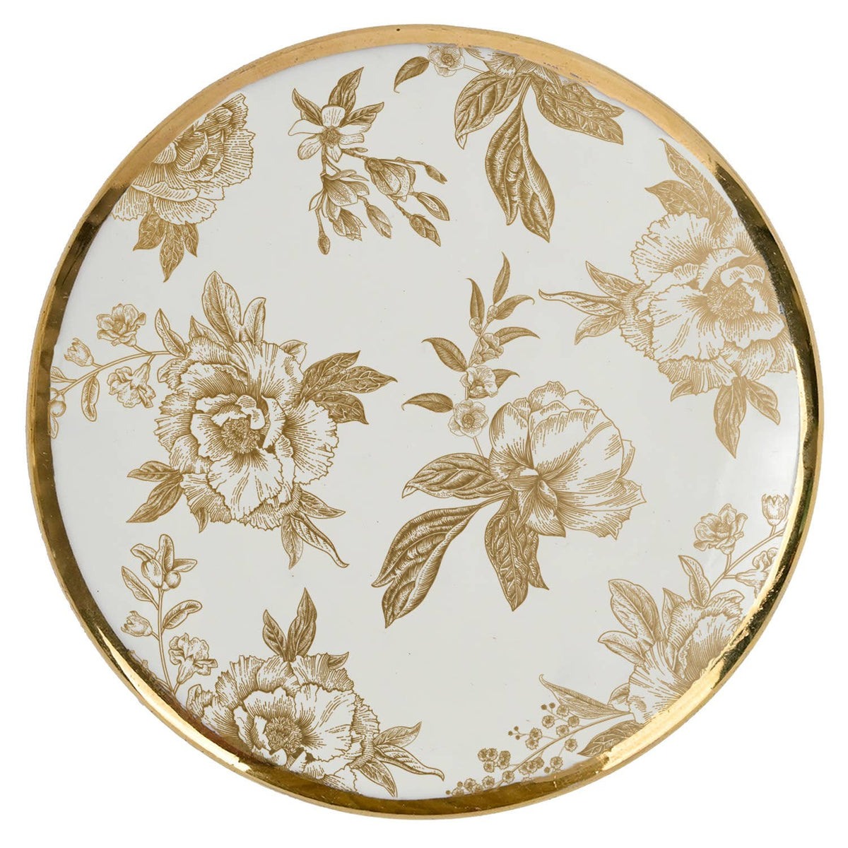 Sweet Water Decor - Gold Delft Trinket Dish with Lid - Home Decor & Gifts