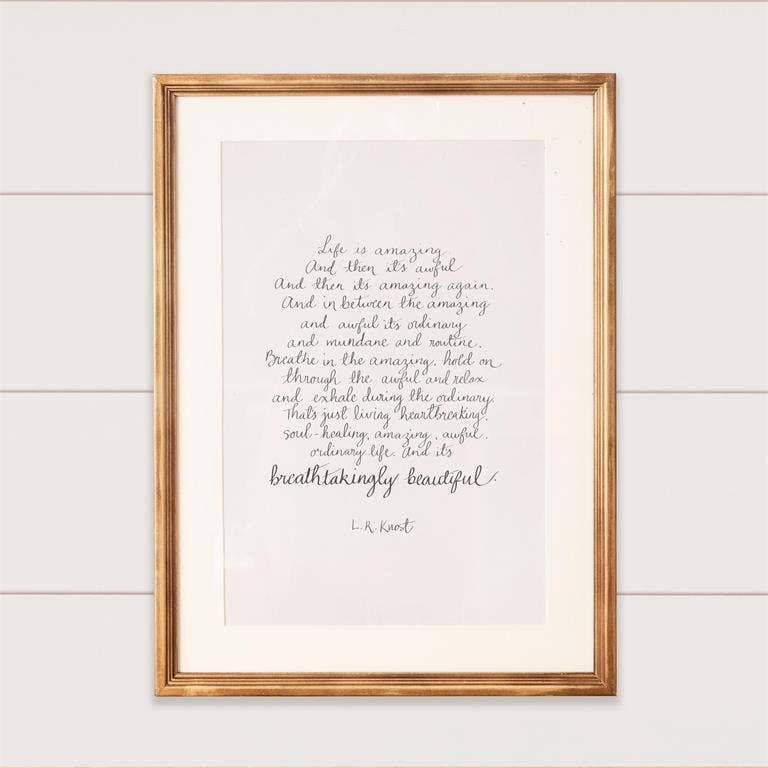 Framed Print - Handwritten Inspirational Quote (PC)