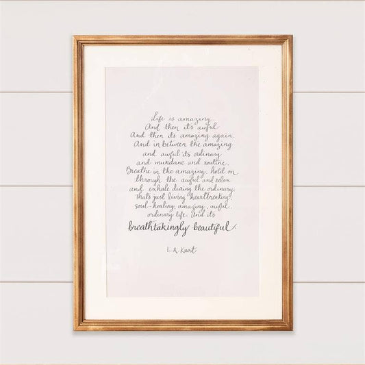 Framed Print - Handwritten Inspirational Quote (PC)