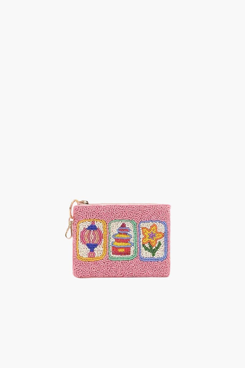 Mahjong Blooms Coin Pouch