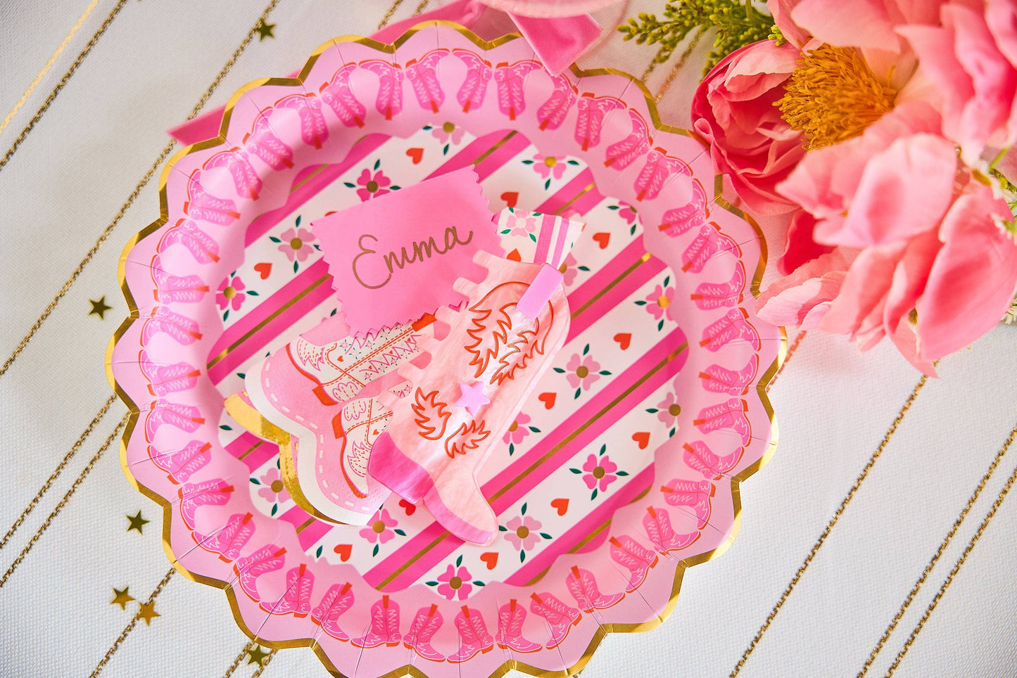 Boot Scoot Blooms Dinner Plates (10 ct)