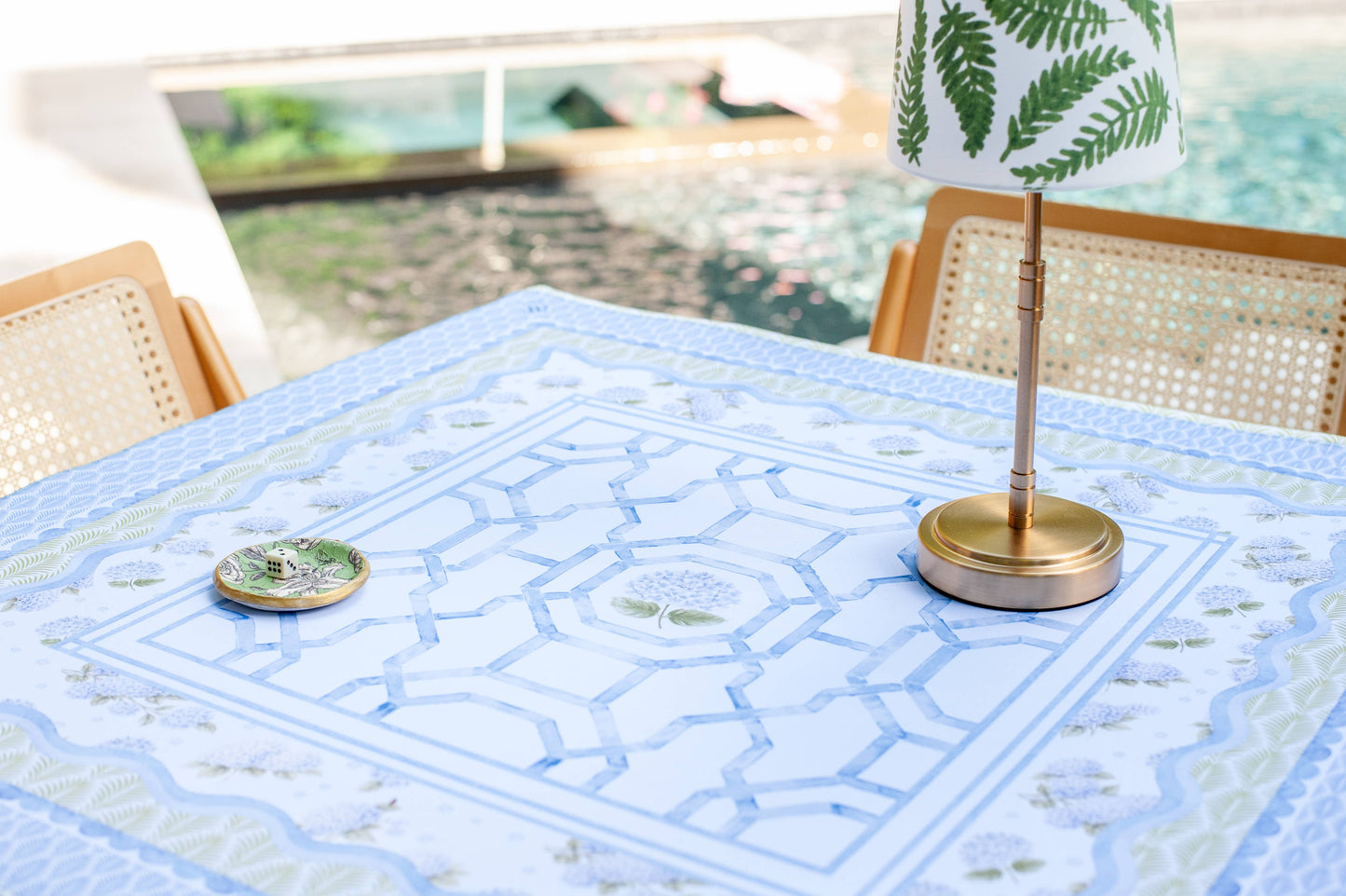 Anders Ruff Hamptons Hydrangea Mahjong Mat