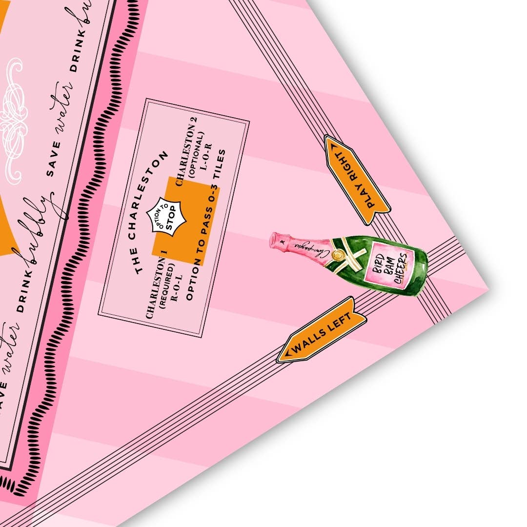 'Press for Mahjong' Mat | Champagne & Mahj Collection Travel