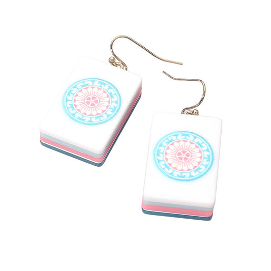 Mahjong Tile Drop Earrings