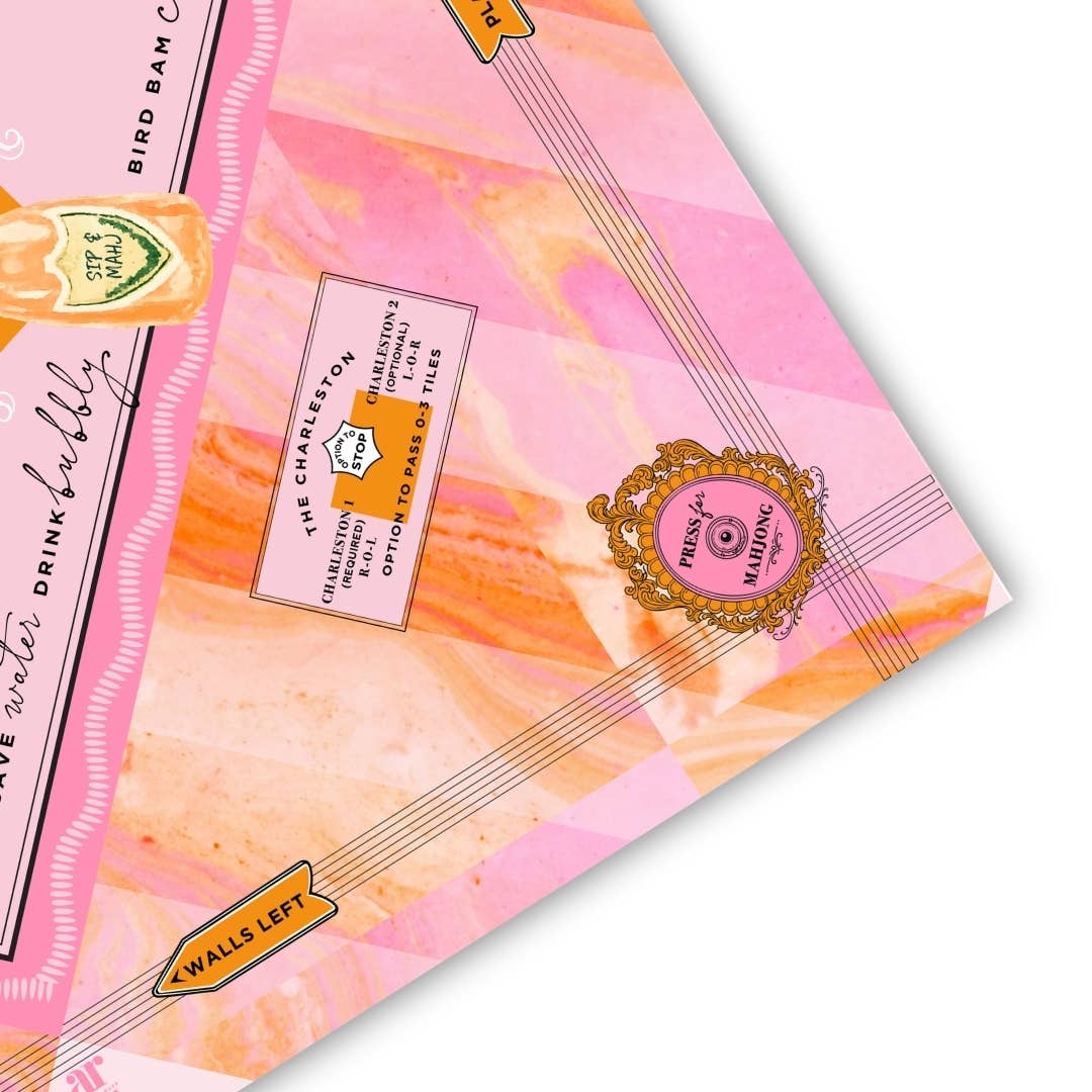 Bams & Bubbly Mahjong Mat | The Champagne & Mahj Travel Size