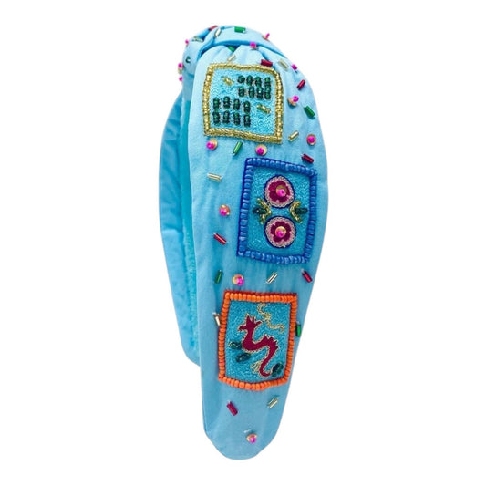 Mahjong Tile Headband - Blue