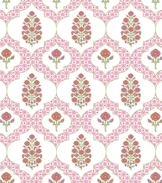 INDIENNES MAHJONG AND GAMES TABLECLOTH ~ PINK