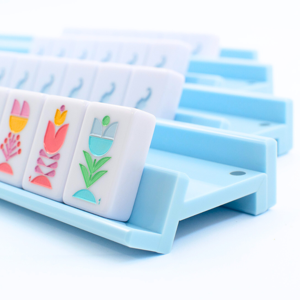 MFM MAHJONG RACKS | Premium Acrylic | 4 Racks + 4 Pushers