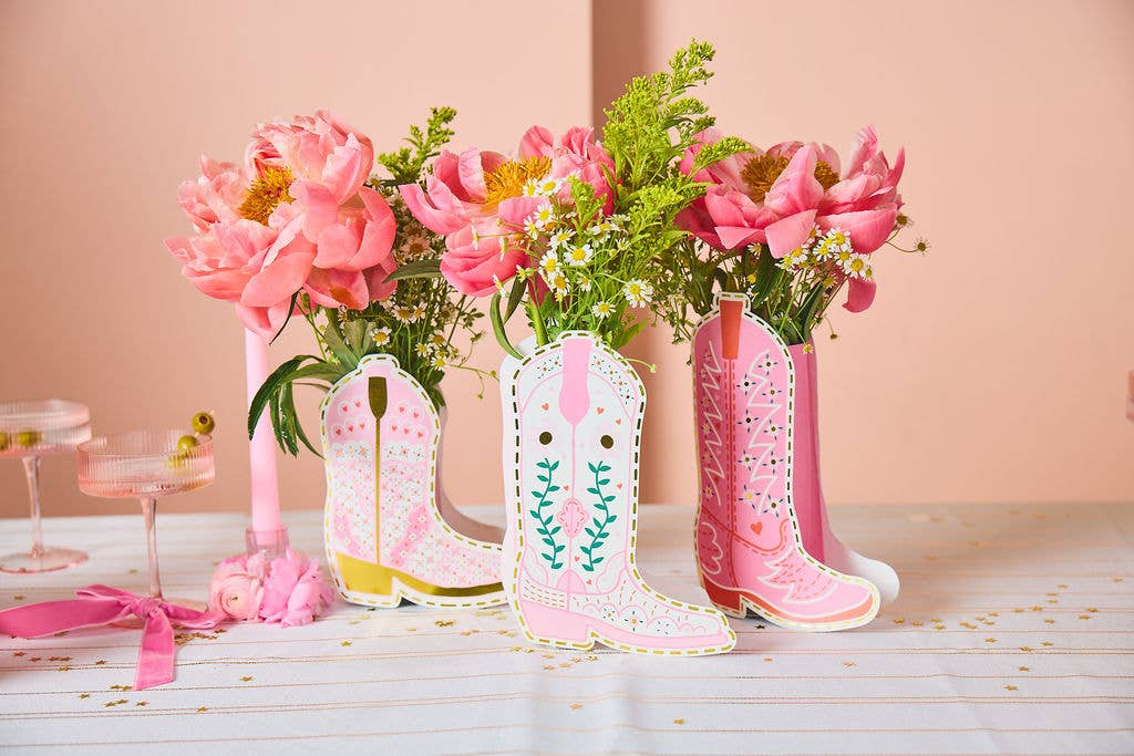 Boot Scoot Blooms Pop-Up Vase Slip Covers (set of 3)
