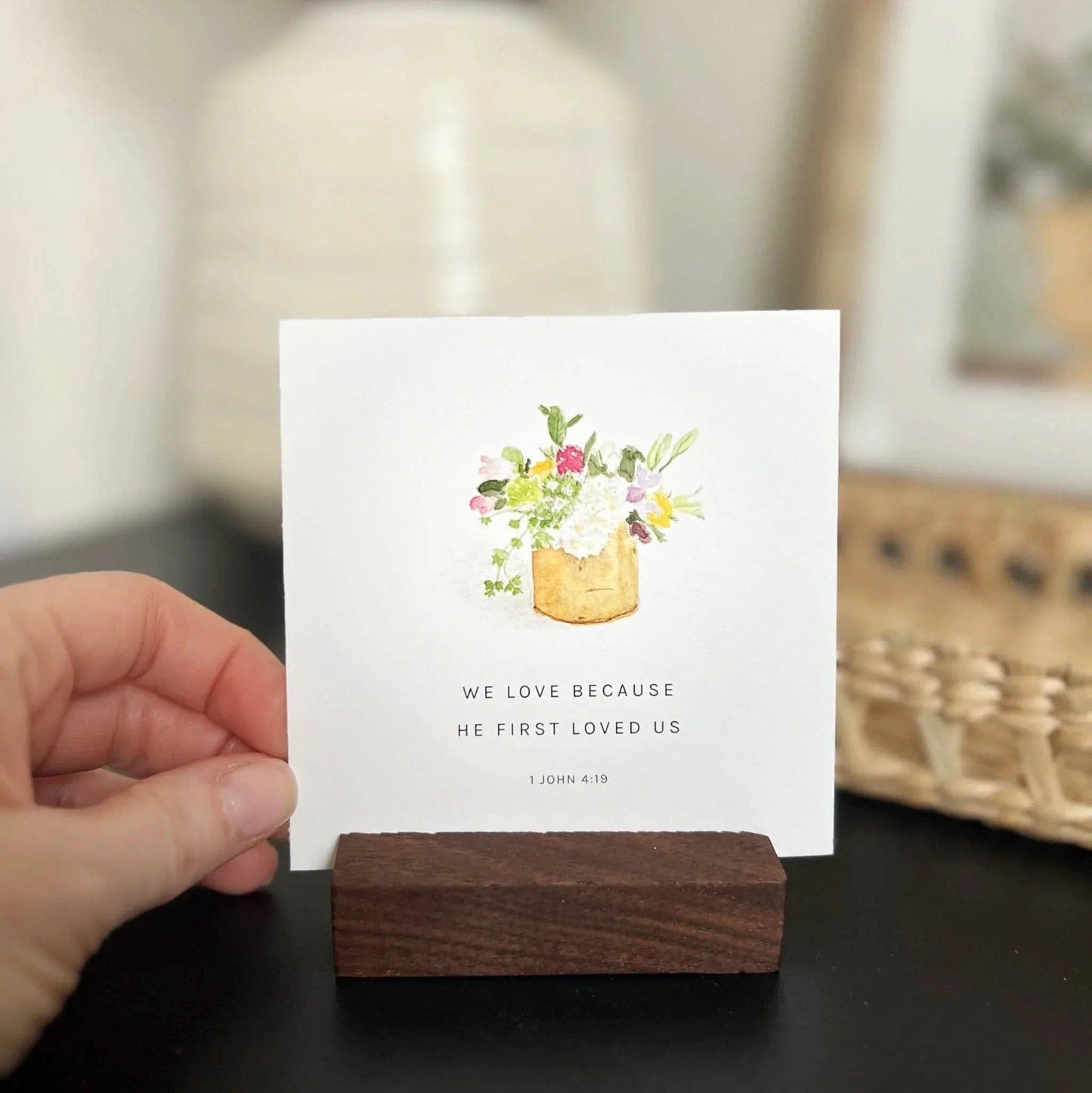 Wood card holder
