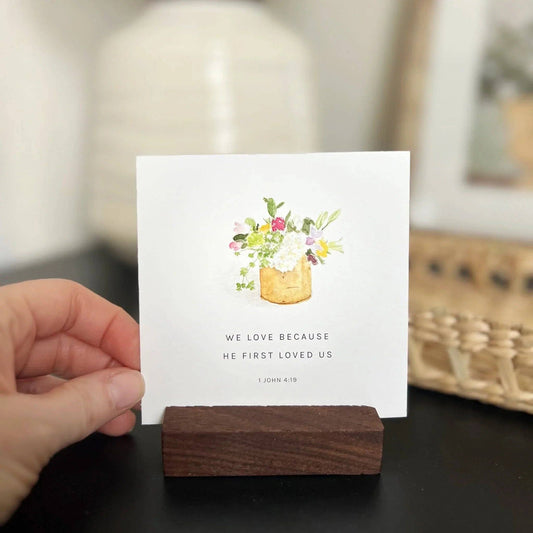 Wood card holder