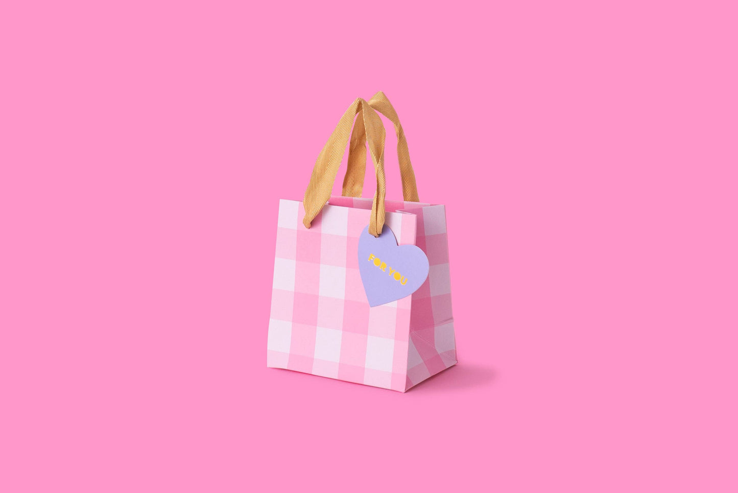 Gift Bags - Pink Gingham - Assorted Sizes