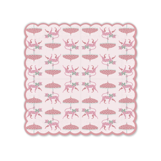 Leopard on Parade Scalloped Beverage Napkins
