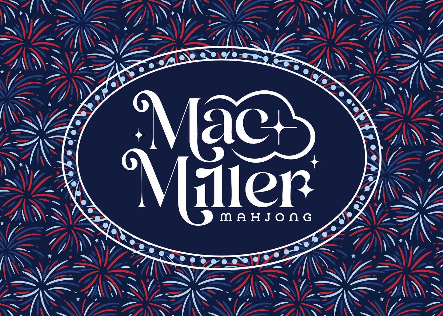 Mac & Miller Mahjong Tiles - Red White & Blue