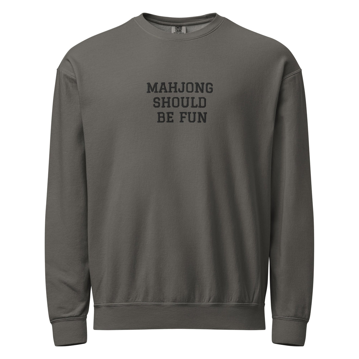 Unisex garment-dyed fleece crewneck sweatshirt