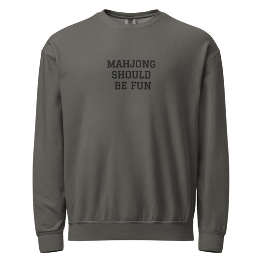 Unisex garment-dyed fleece crewneck sweatshirt